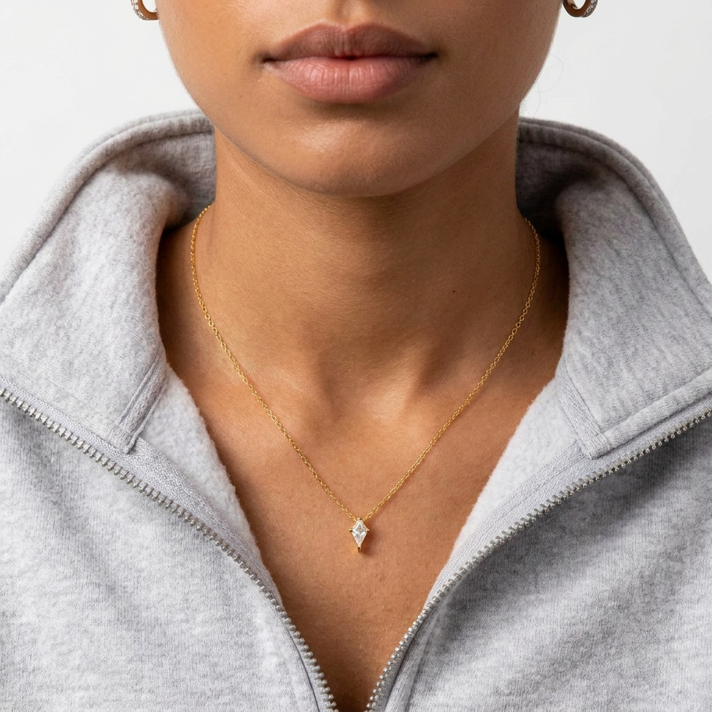 Lyra Crystal Necklace – 18K Gold Crystal Pendant Necklace