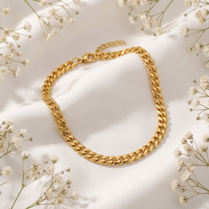 Isla Cuban link anklet – chunky 18K gold ankle bracelet