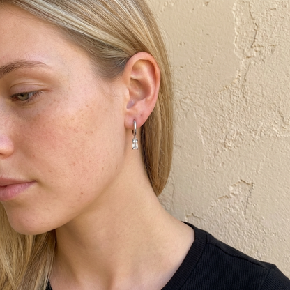 Nora Crystal Drop Earrings – 925 Sterling Silver Crystal Drops