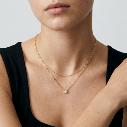 Mallory Necklace – 18K Gold Chunky Link Statement Necklace