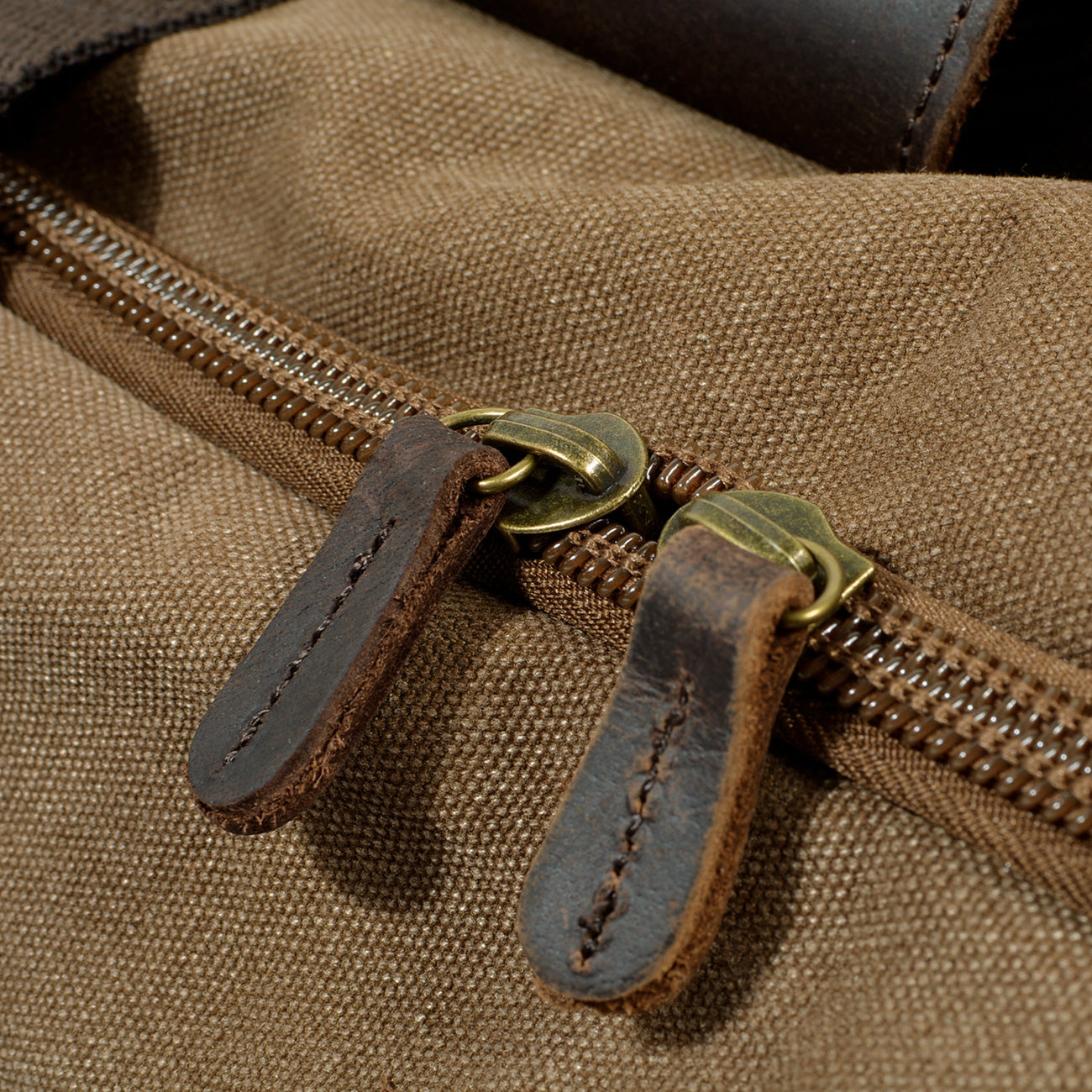 Waxed Canvas & Genuine Leather Duffle Bag – Men's Weekender Travel Bag