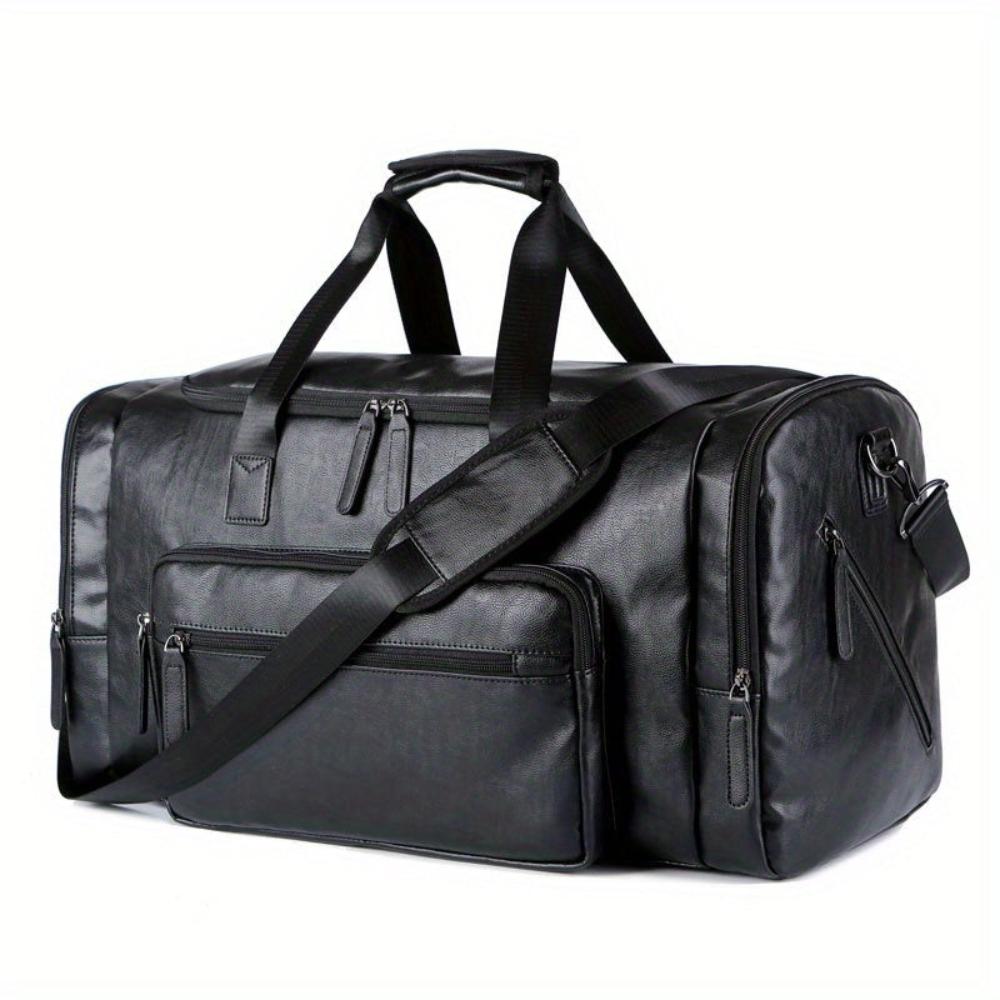 Genuine Leather Travel Duffle Bag – Weekender Holdall