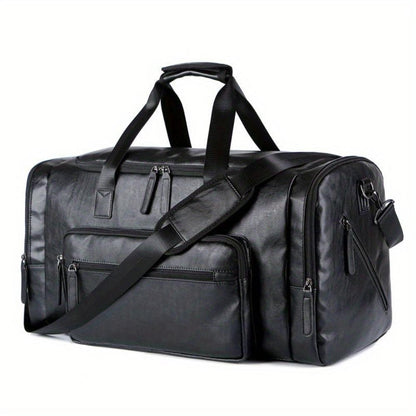 Genuine Leather Travel Duffle Bag – Weekender Holdall