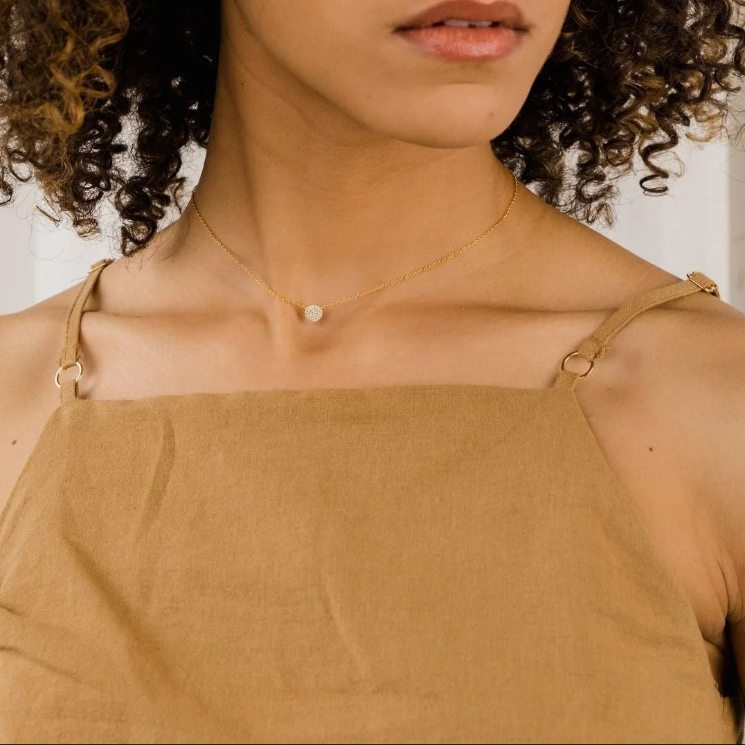 Elara Crystal Necklace – 925 Sterling Silver Crystal Pendant Necklace