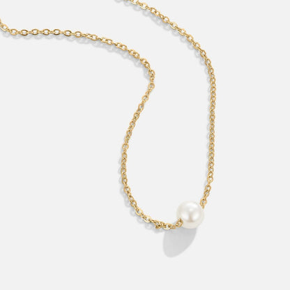 Elegant Pearl Necklace – 18K Gold Freshwater Pearl Pendant Necklace