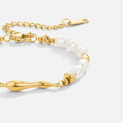 Elira Pearl Bracelet – 18K Gold Freshwater Pearl Waterproof Bracelet