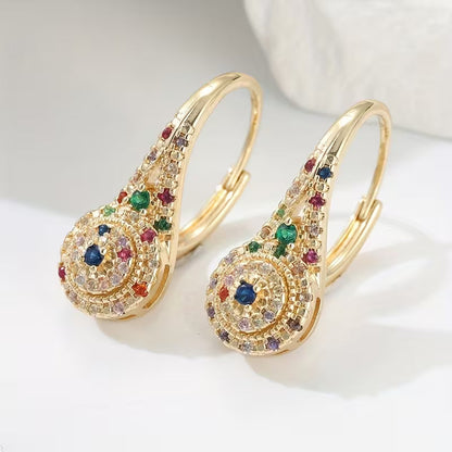 Multicolour Radiance Earrings – Sparkling Gemstone Cluster