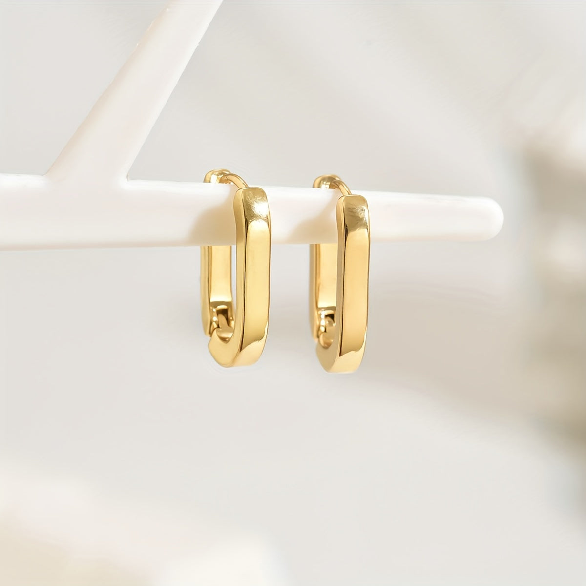 Geometric Drop Earrings – Elegant Modern Design in Gold or Silver