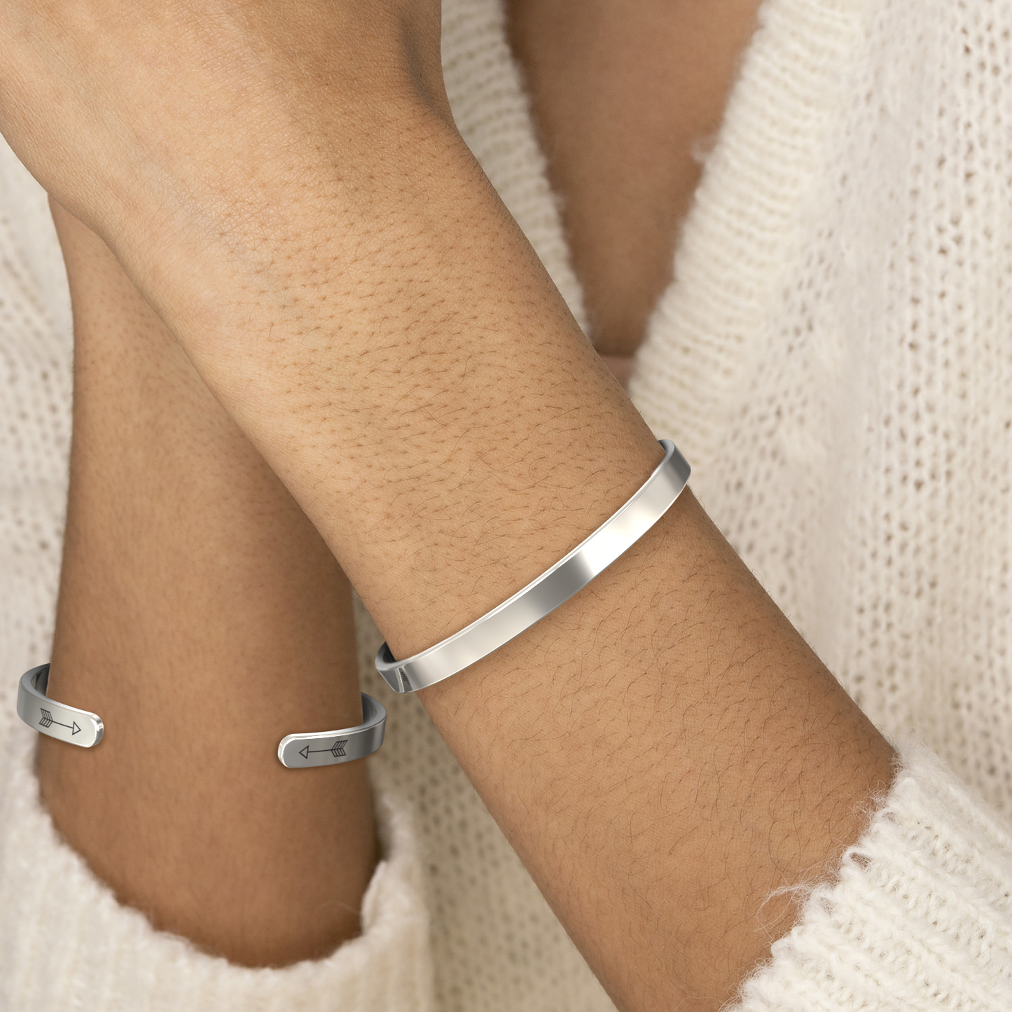 ‘Remember Who You Are’ Personalised Engraved Cuff Bangle