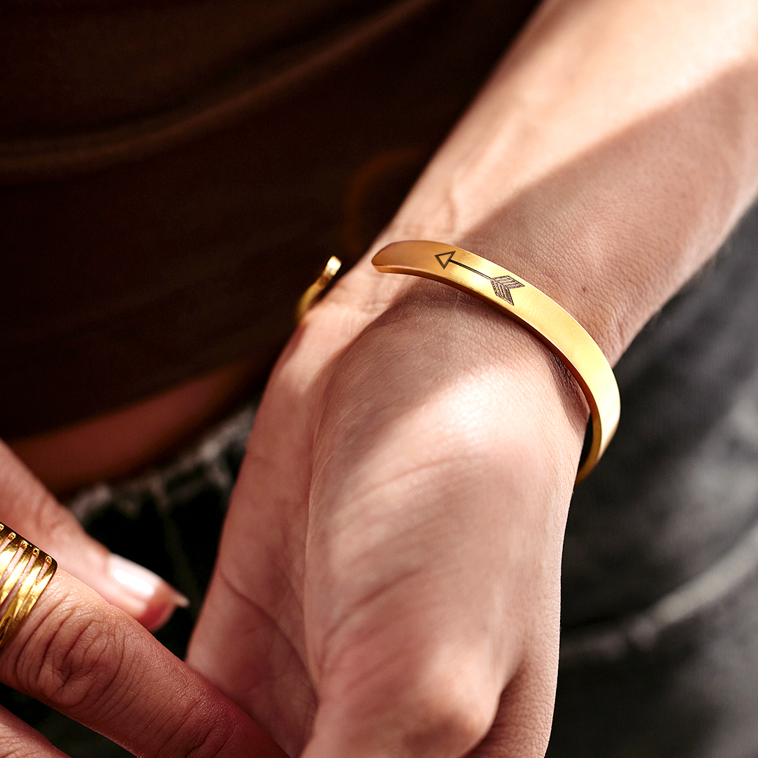 ‘Remember Who You Are’ Personalised Engraved Cuff Bangle