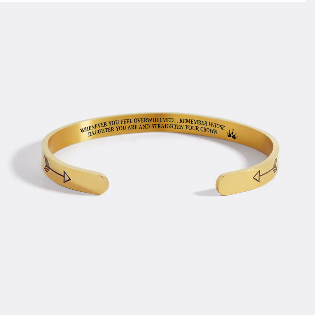 ‘Remember Who You Are’ Personalised Engraved Cuff Bangle