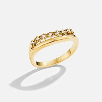 Freya Crystal Ring – 18K Gold Pavé Crystal Eternity Ring