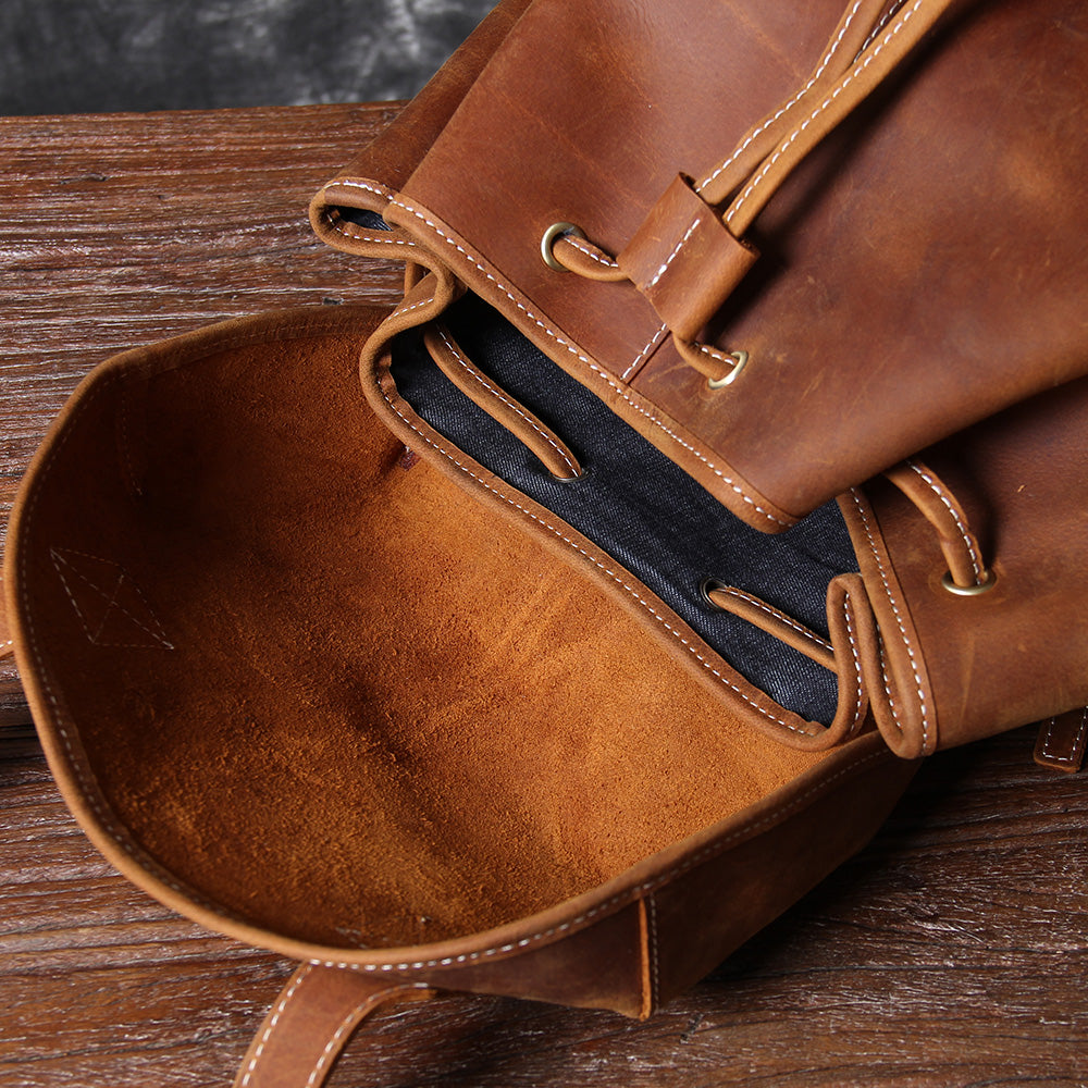 Genuine Leather Backpack – Vintage Rucksack for Men & Women | Jeffrey