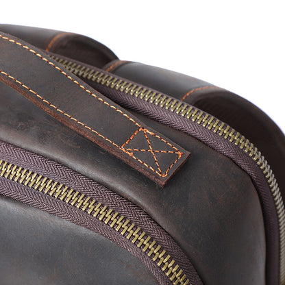 Genuine Leather Laptop Backpack for Men – Vintage Work Rucksack | Andrew