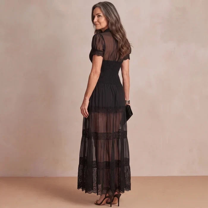 Sophia | Sheer Lace Maxi Dress for Women