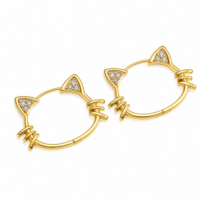 Feloria Cat Ear Hoops – 925 Sterling Silver