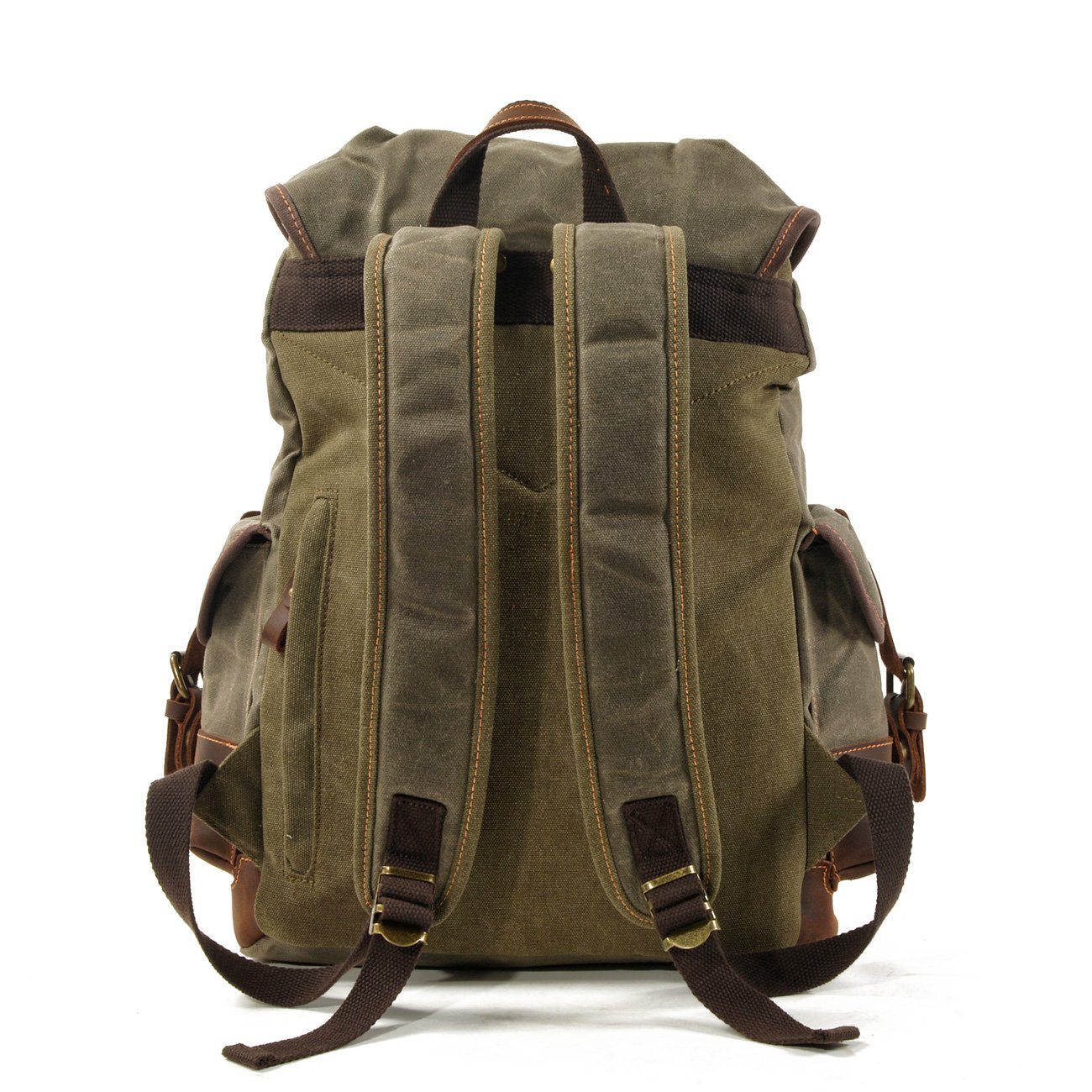 Waxed Canvas & Genuine Leather Hiking Backpack – 18L Rucksack | John