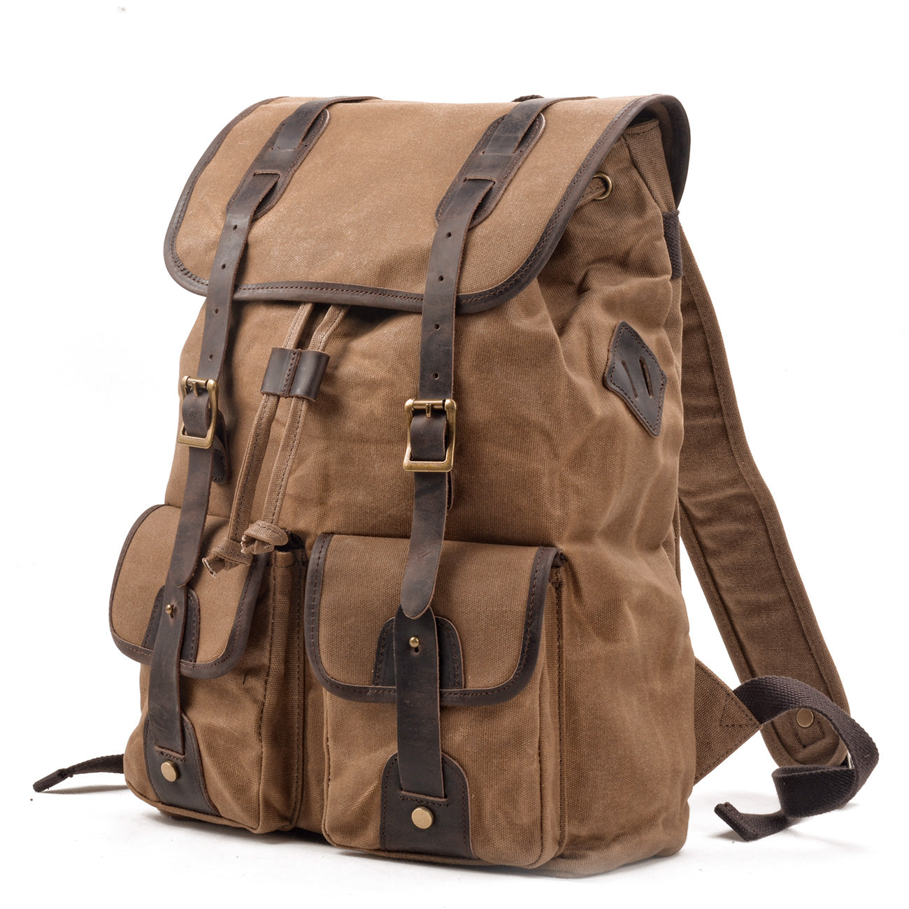 Waxed Canvas & Genuine Leather Travel Backpack – Vintage Rucksack | Marcus