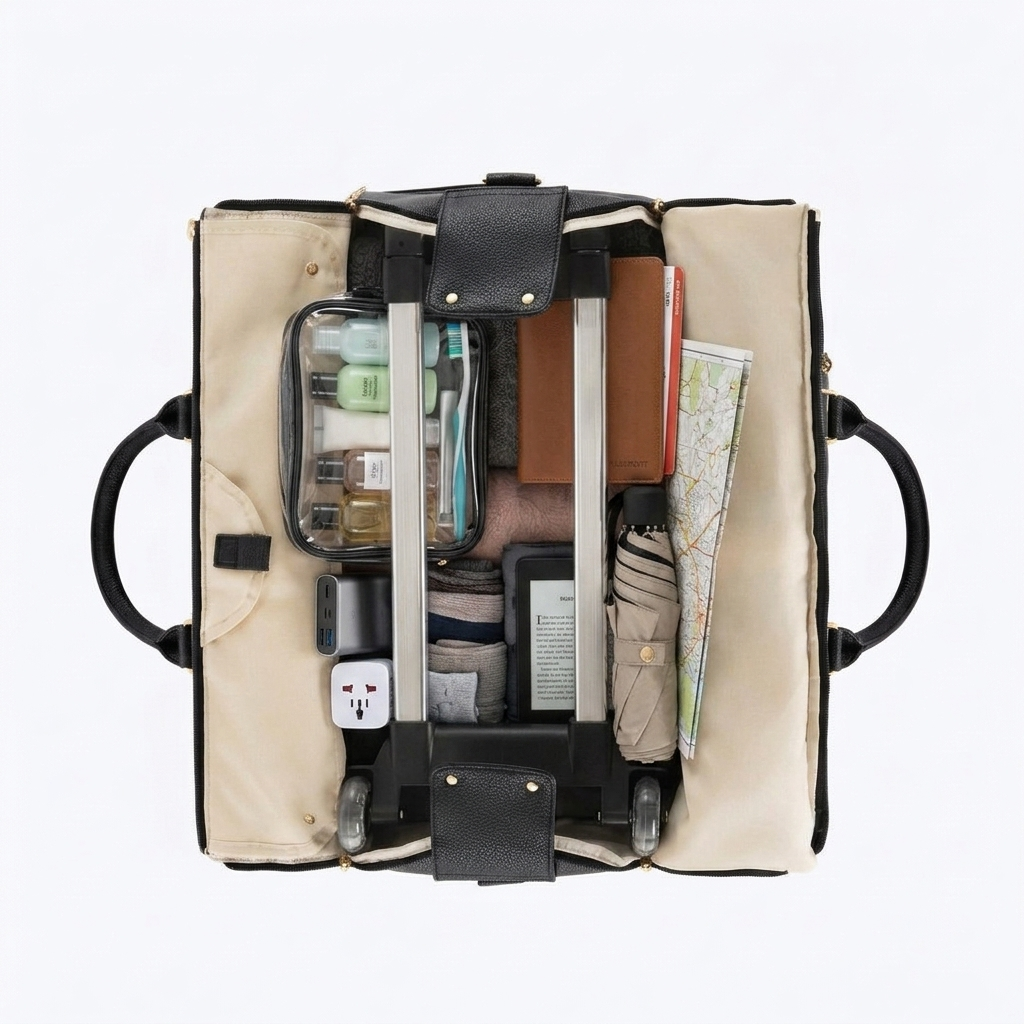 Traveller carrying the bag