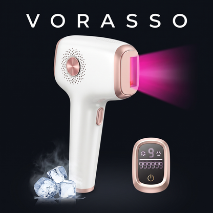 VORASSO Advanced IPL Hair Removal System with ice cooling and 999,999 flashes