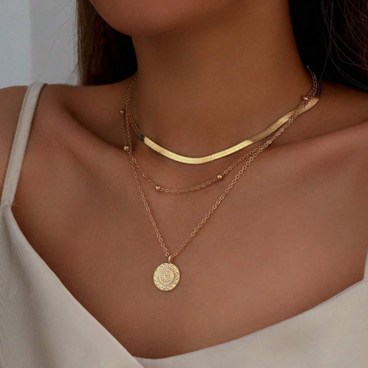 Vintage Gold Plated Layered Necklace – Understated Everyday Shine