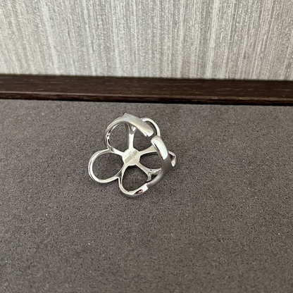 Sunbound Petal Ring – .925 Sterling Silver, Adjustable