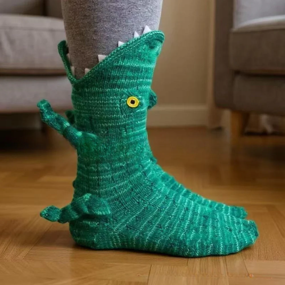Fun 3D Animal Cosy Socks – Non-Slip Sole, One Size