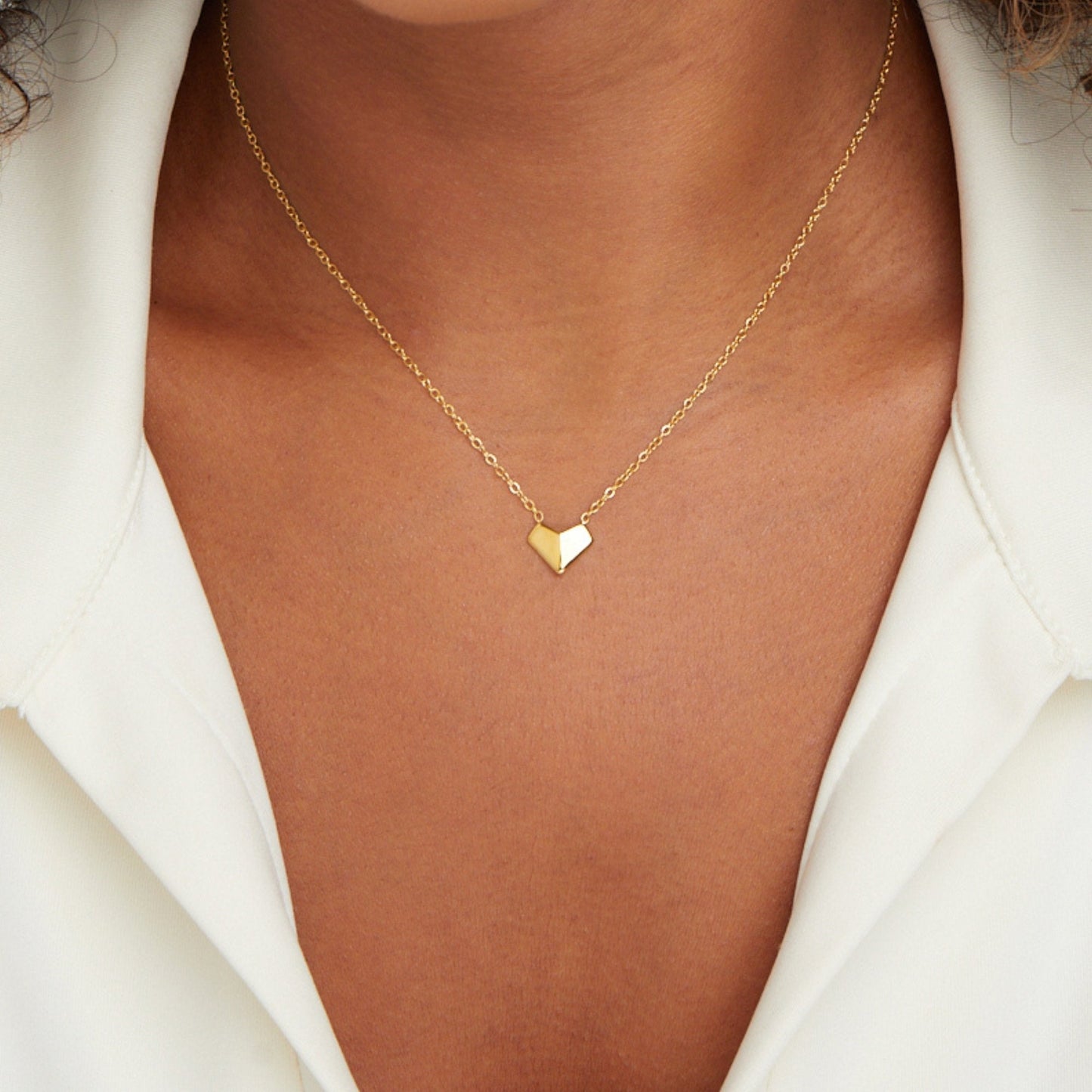 Isla Heart Necklace – 18K Gold Waterproof Heart Pendant Necklace