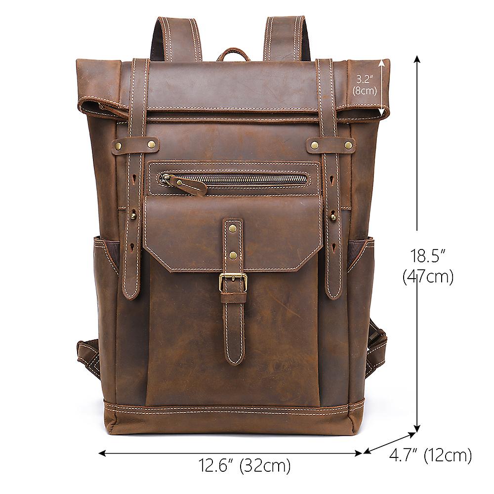 Genuine Leather Backpack for Men – Retro Vintage Rucksack | Larry