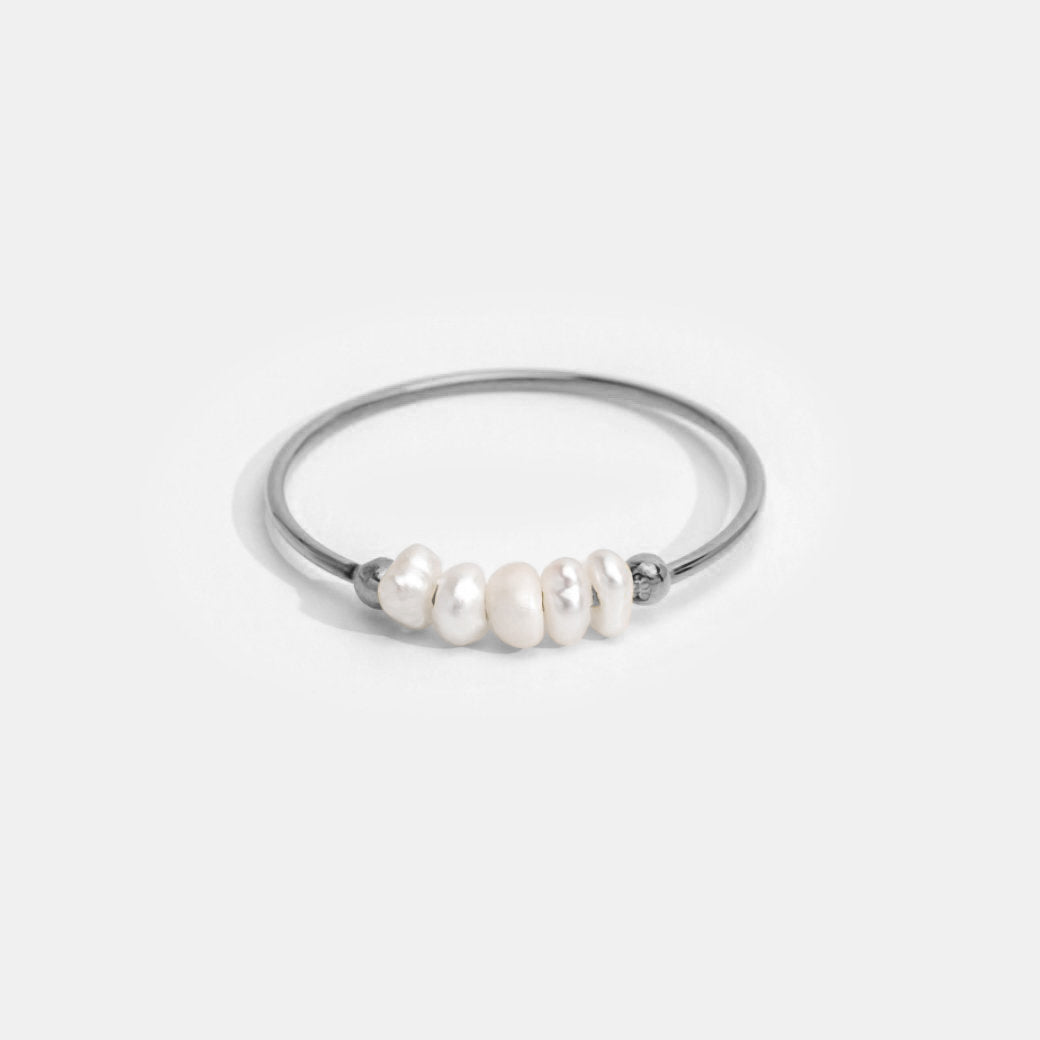 Keira Pearl Ring – Platinum Plated Freshwater Pearl Ring