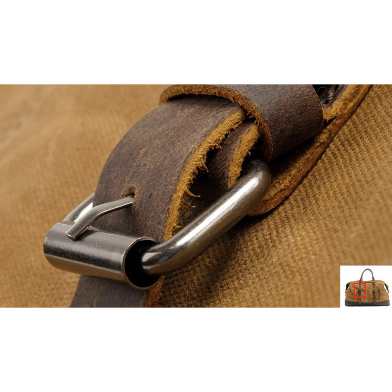 Waxed Canvas & Genuine Leather Travel Bag – 38L Duffle Weekender