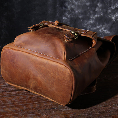 Genuine Leather Backpack – Vintage Rucksack for Men & Women | Jeffrey