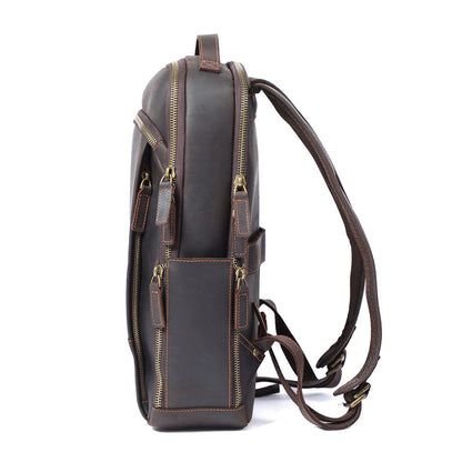 Genuine Leather Laptop Backpack for Men – Vintage Work Rucksack | Andrew