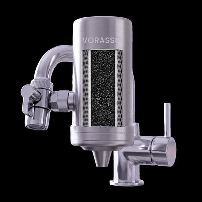 Cutaway showing the activated carbon block