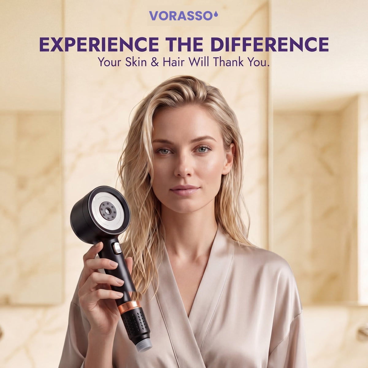 VORASSO Pro handheld showerhead finishes