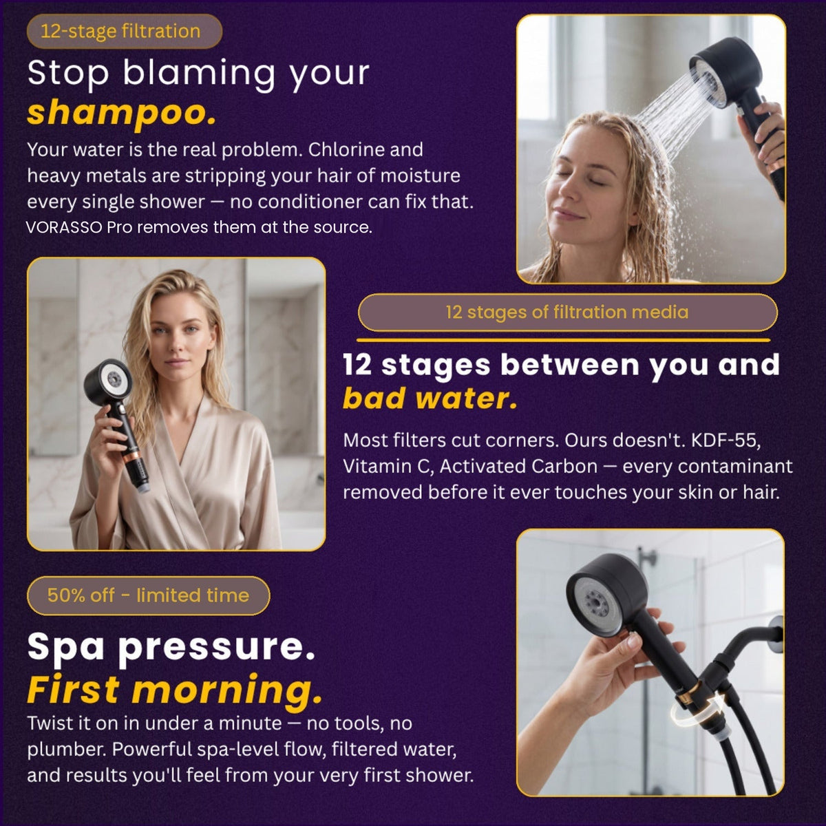 VORASSO Pro removes contaminants at the source