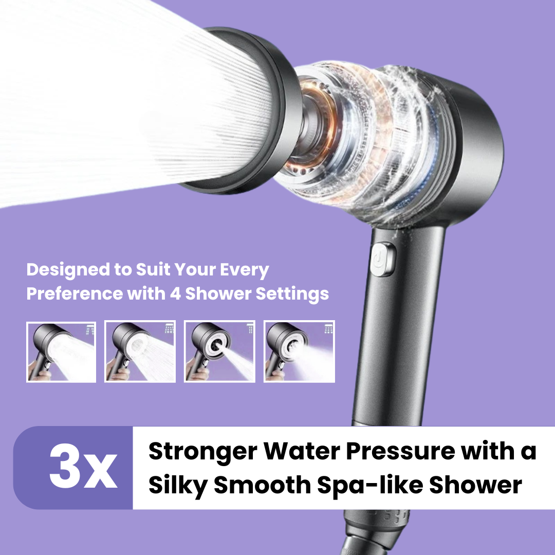Four spray settings and stronger pressure