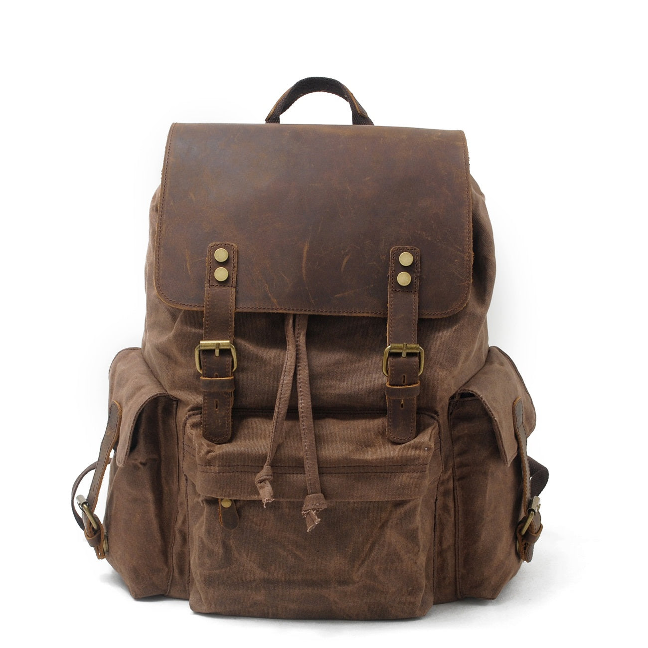 Waxed Canvas & Genuine Leather Backpack – 27L Vintage Rucksack | Jacob