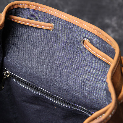 Genuine Leather Backpack – Vintage Rucksack for Men & Women | Jeffrey