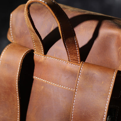 Genuine Leather Backpack – Vintage Rucksack for Men & Women | Jeffrey