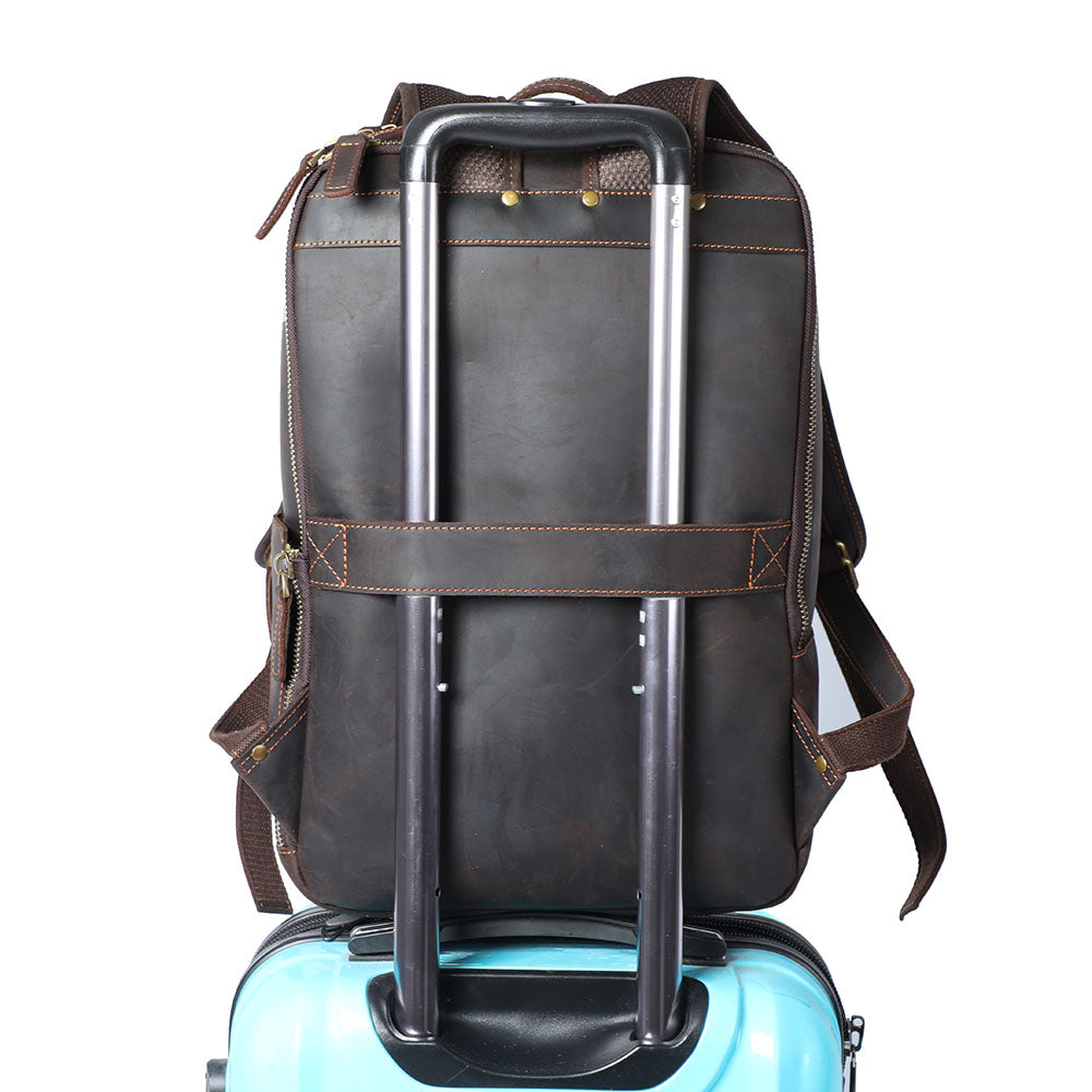 Genuine Leather Laptop Backpack for Men – Vintage Work Rucksack | Andrew