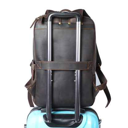 Genuine Leather Laptop Backpack for Men – Vintage Work Rucksack | Andrew