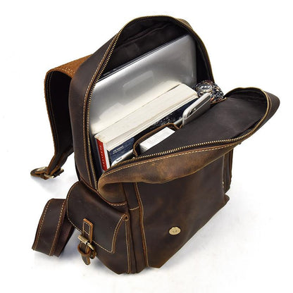 Waterproof Genuine Leather Backpack for Women – Vintage Rucksack | Nathan