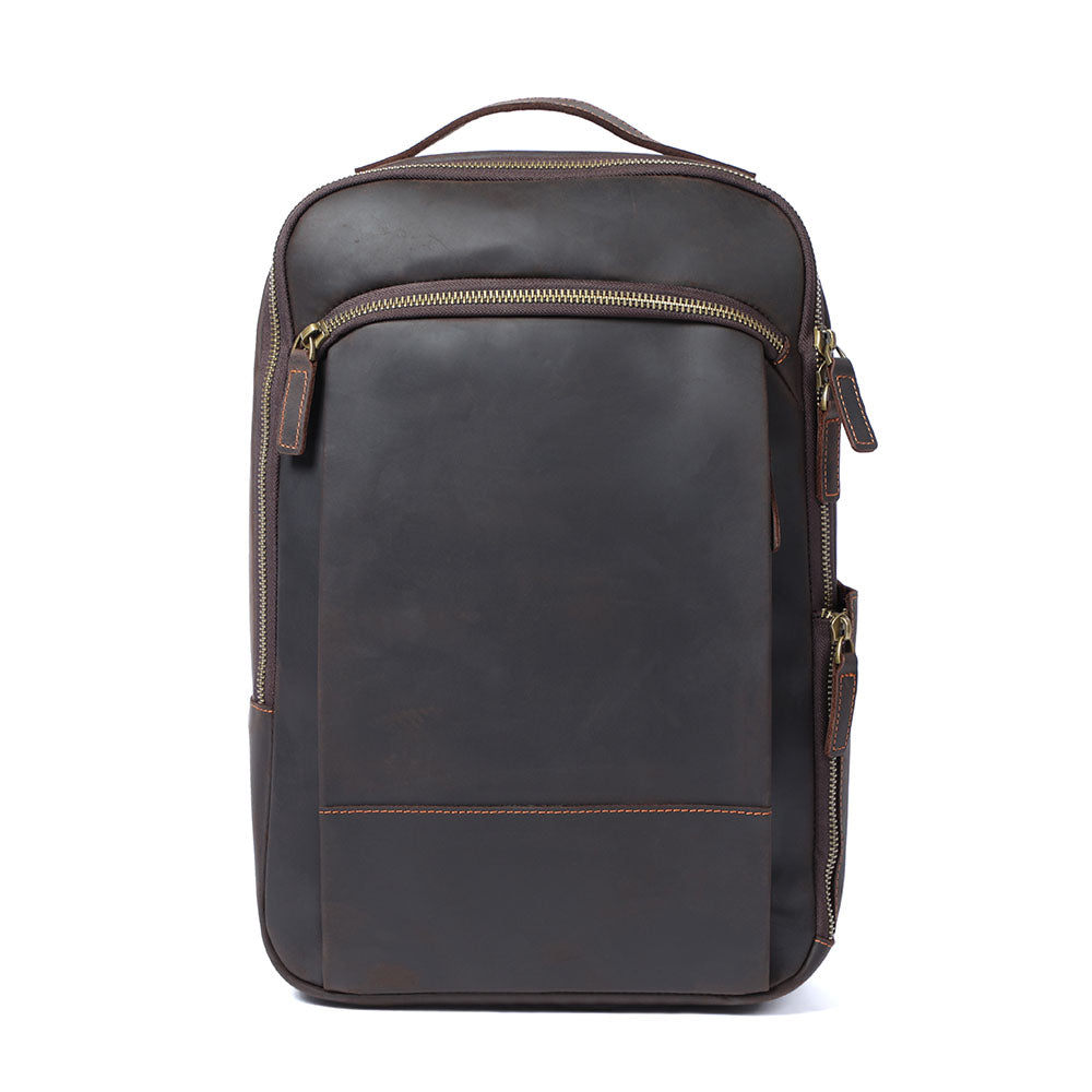 Genuine Leather Laptop Backpack for Men – Vintage Work Rucksack | Andrew
