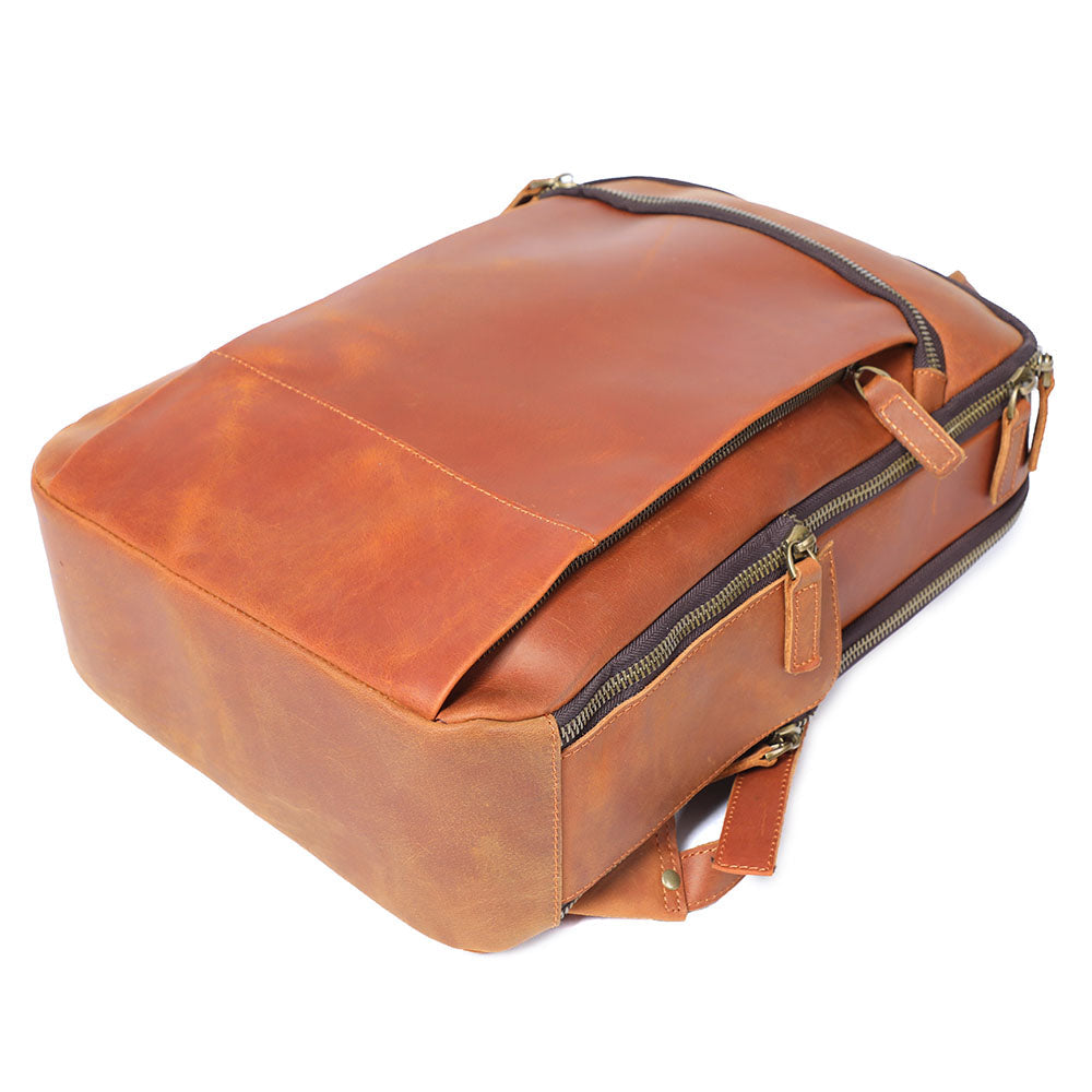 Genuine Leather Laptop Backpack for Men – Vintage Work Rucksack | Andrew