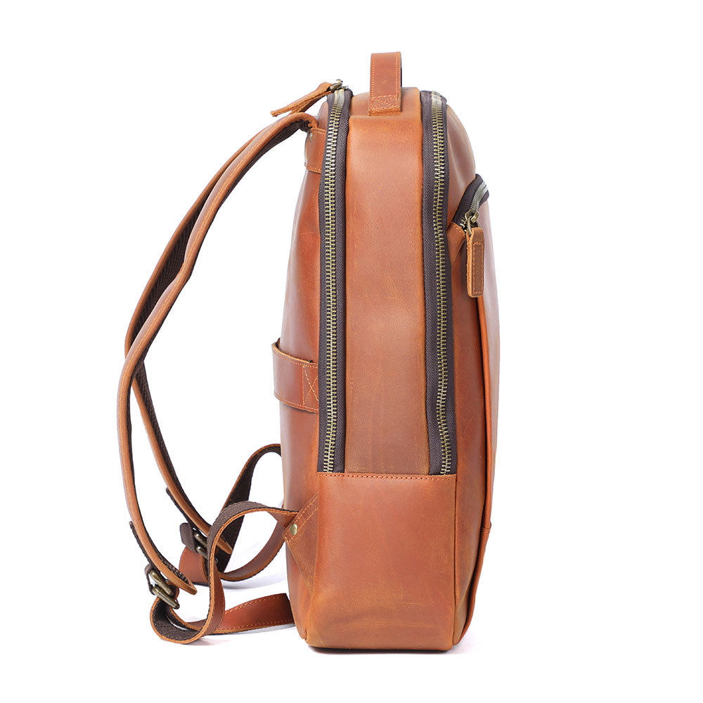 Genuine Leather Laptop Backpack for Men – Vintage Work Rucksack | Andrew