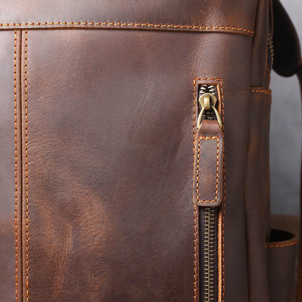 Genuine Leather Travel Backpack – Retro Vintage Rucksack | Robert