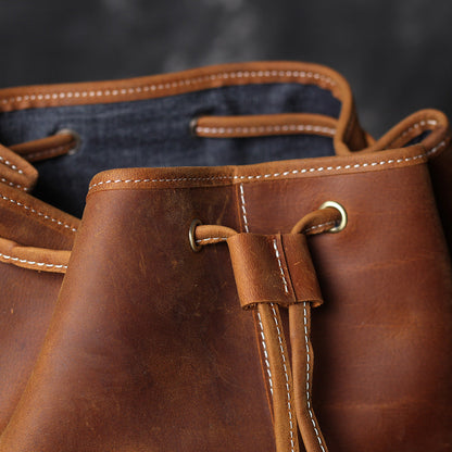 Genuine Leather Backpack – Vintage Rucksack for Men & Women | Jeffrey