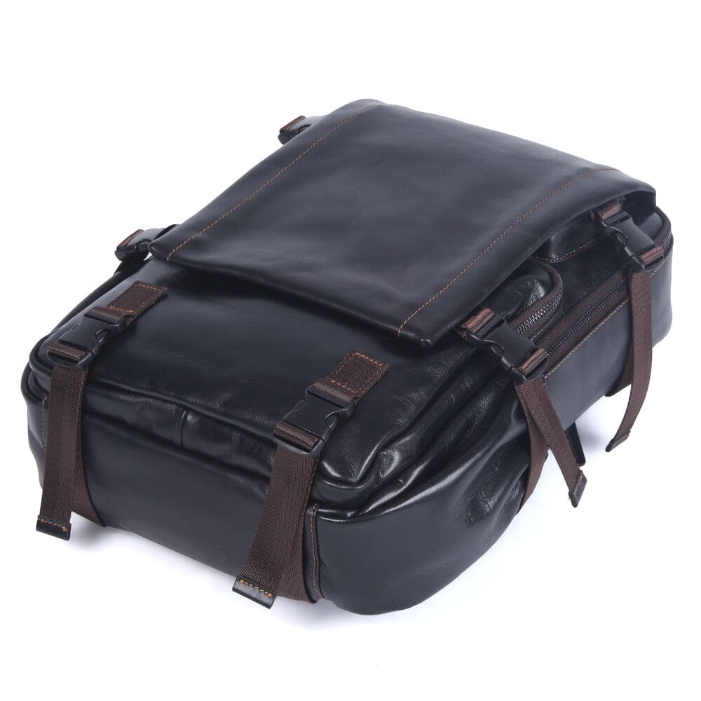Genuine Leather Laptop Backpack – Slim Work & Travel Rucksack for Men | Matthew