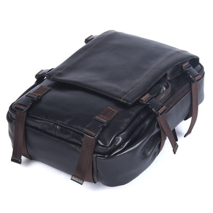 Genuine Leather Laptop Backpack – Slim Work & Travel Rucksack for Men | Matthew